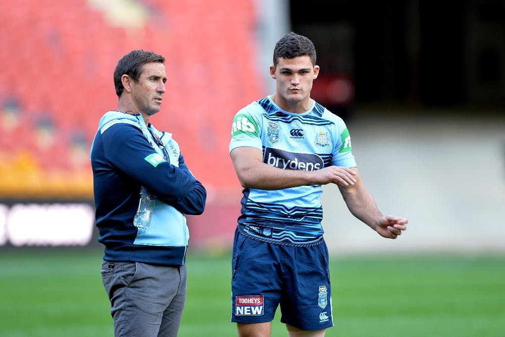 NSW and Australian rugby league great Andrew Johns dropped in on Wallabies training on Thursday. Photo: Getty Images