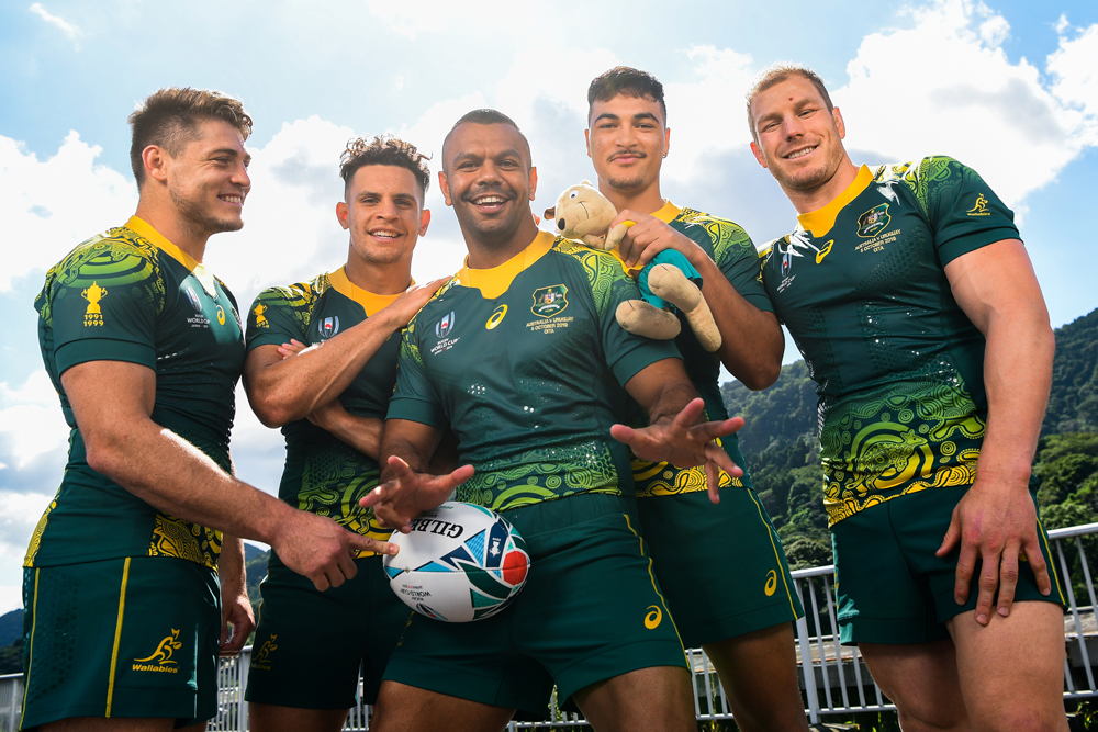 The Wallabies will wear their Indigenous jersey for Saturday's match against Uruguay. Photo: RUGBY.com.au/Stuart Walmsley