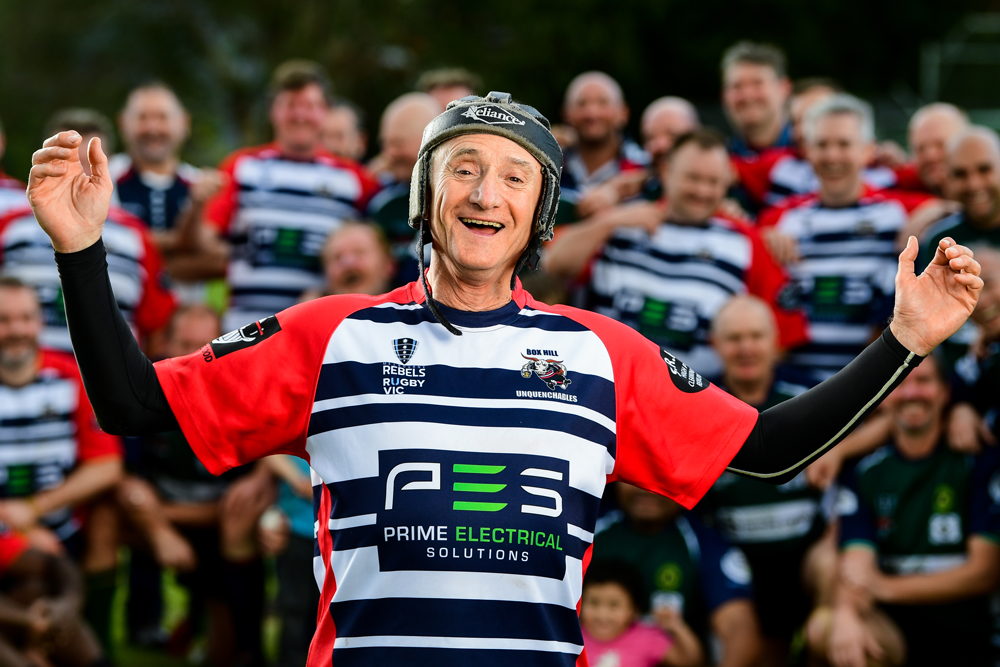 Dennis Collard - the oldest player at Vic Masters. Photo: Rugby AU Media/Stuart Walmsley