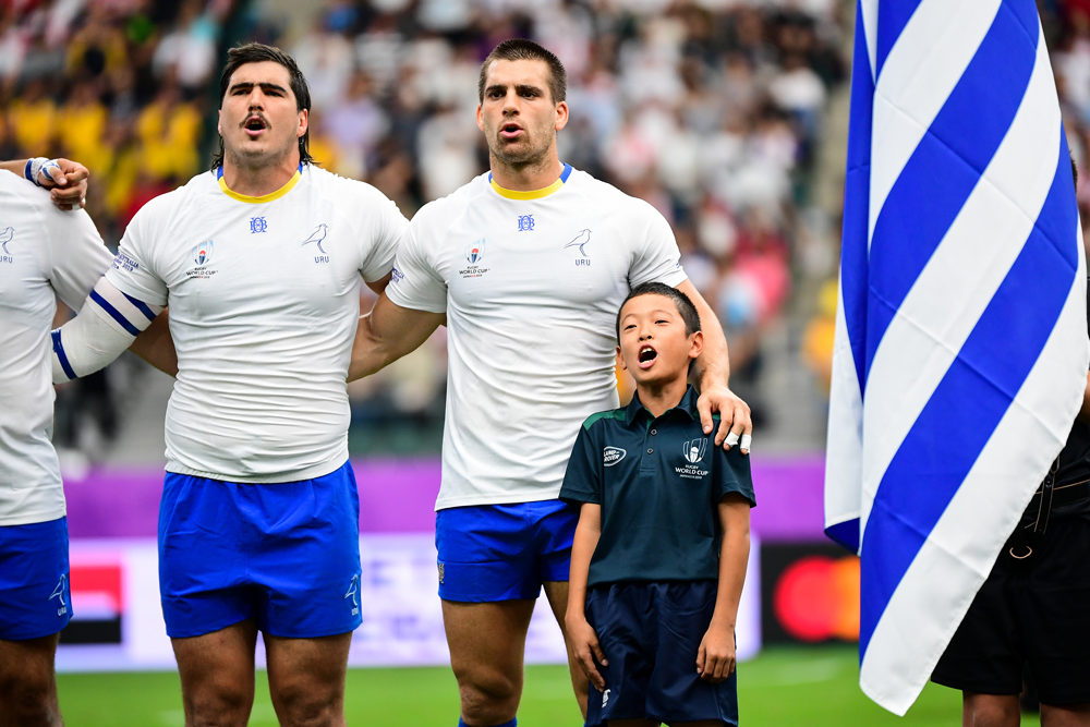 A Japanese child belted out the Uruguayan anthem on Saturday. Photo: RUGBY.com.au/Stuart Walmsley