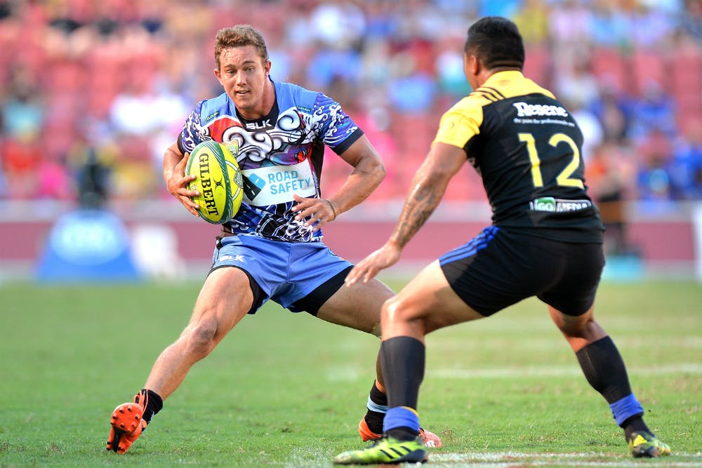 James Verity-Amm steps his way through the defence for the Force at the Brisbane Tens in 2017. Photo: Getty Images