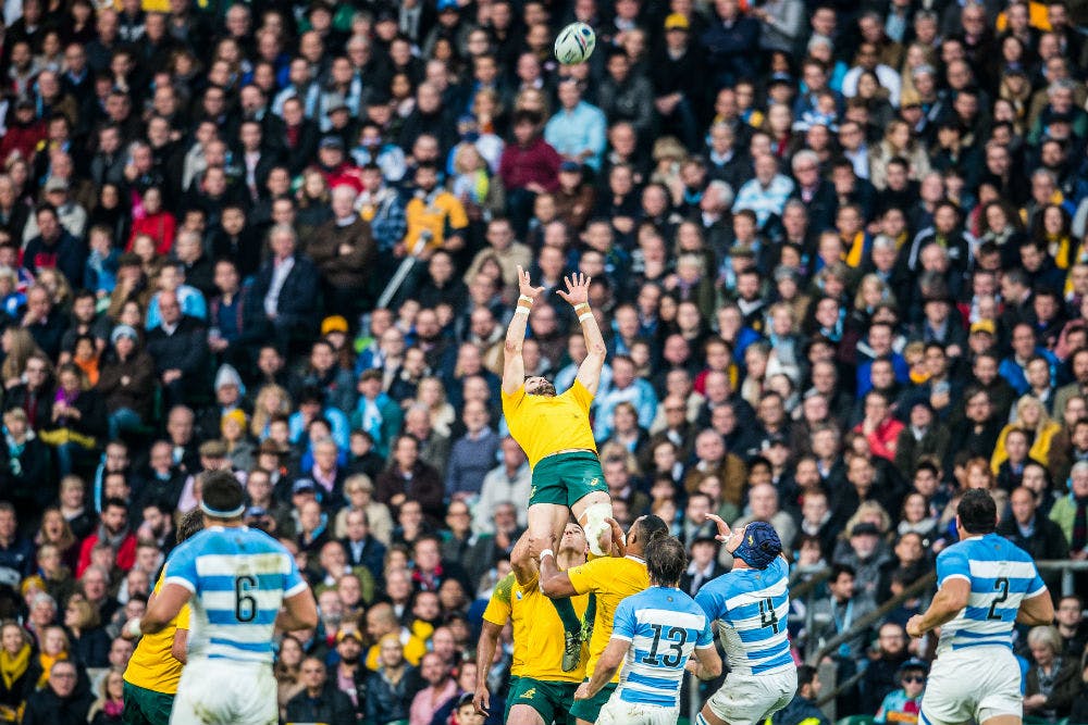 Rob Simmons scored a try against Argentina in the 2015 Rugby World Cup semifinal. 