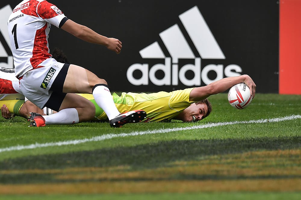 Lachie Anderson sealed the quarter-final win over Japan with a great try. Photo: Getty Images