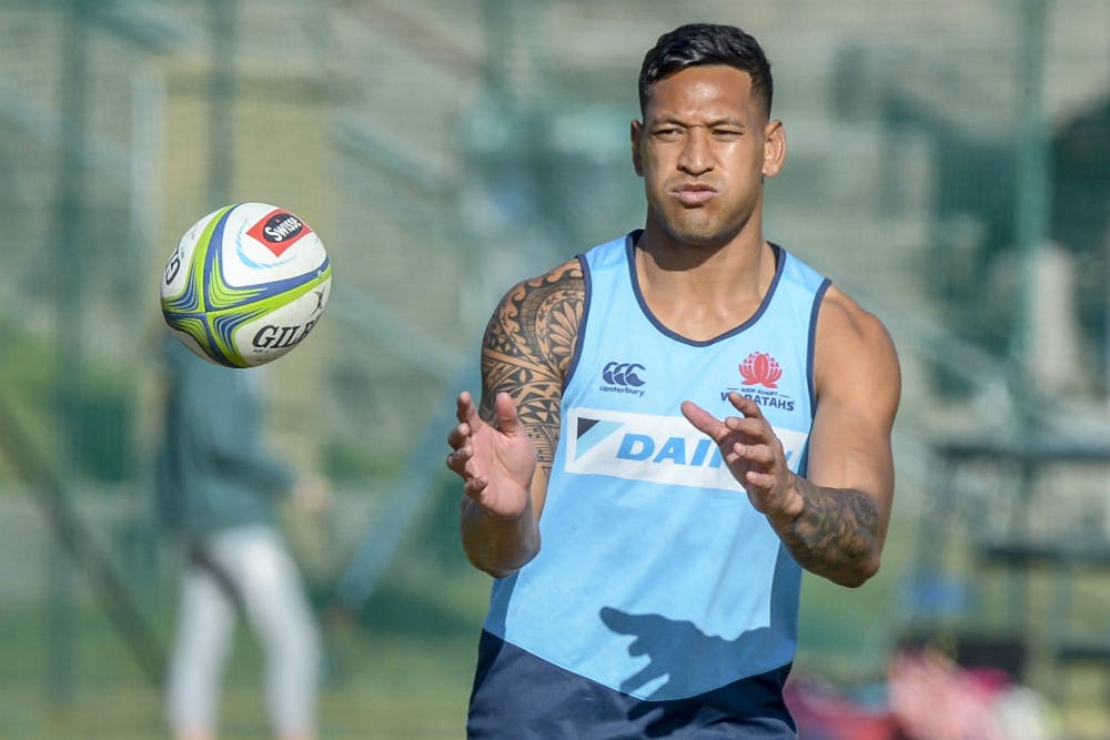 Israel Folau warms up in Johannesburg ahead of the Super Rugby semi-final. Photo: Getty Images