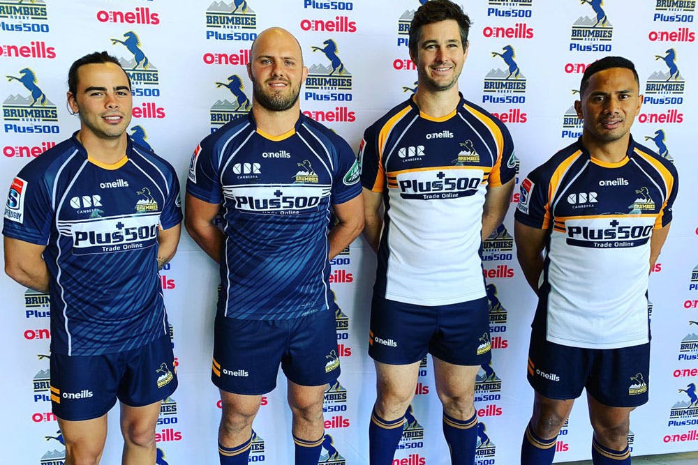 The Brumbies have unveiled their 2019 kit. Photo: Brumbies