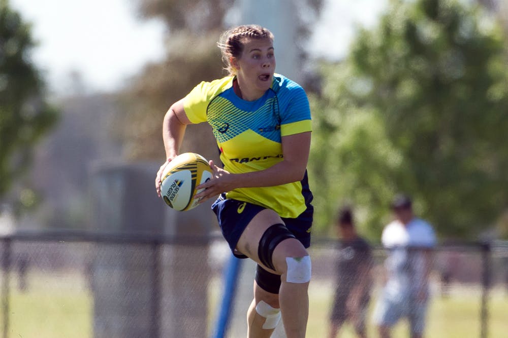 Nicole Beck and the Aussie Sevens side have fallen to New Zealand on day three of their friendly series in Bendigo. Photo: ARU Media