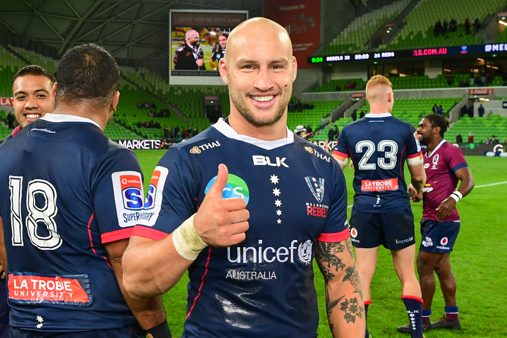 Billy Meakes has signed a new one-year deal with the Rebels. Photo: RUGBY.com.au/Stuart Walmsley