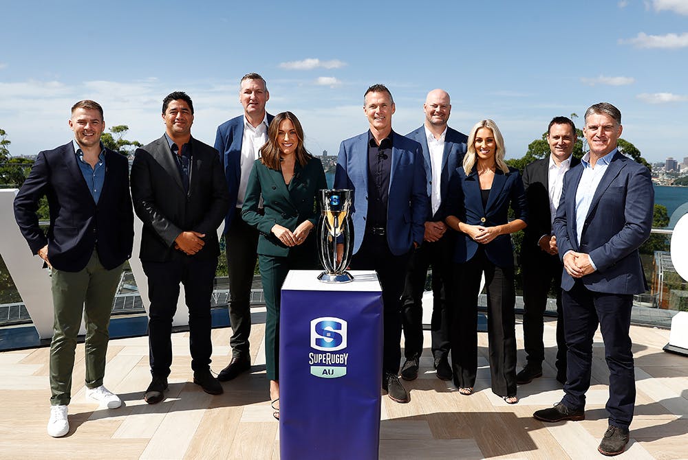 Super Rugby AU's new commentary team. Photo: Getty Images