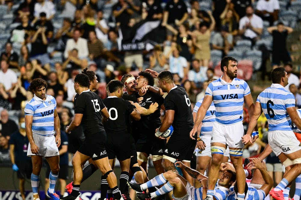 The All Blacks are hoping to snap a two-match losing streak in the Tri Nations against Los Pumas. Photo: Getty Images