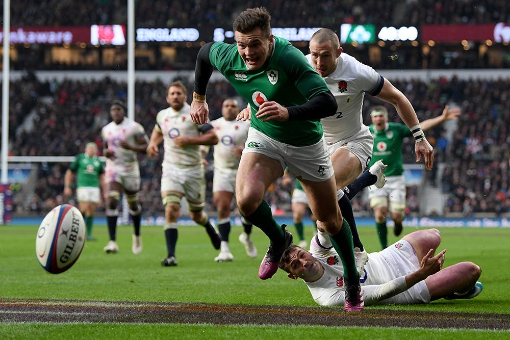 Ireland's Jacob Stockdale's try-scoring feats in the Six Nations have been rewarded. Photo: Getty Images