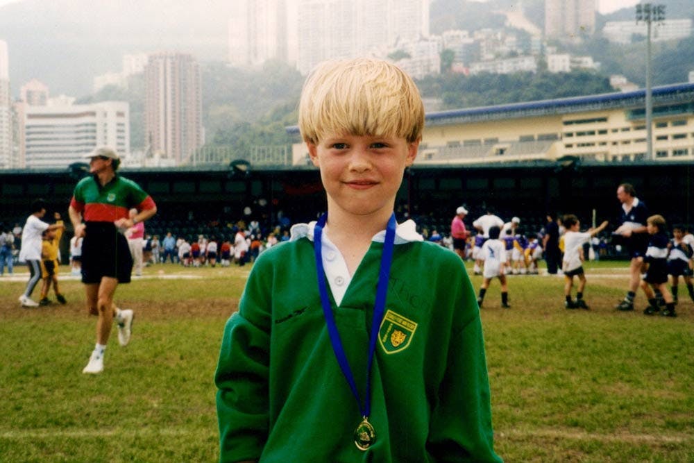 Tom Kingston started Rugby in Hong Kong. Photo: Kingston family