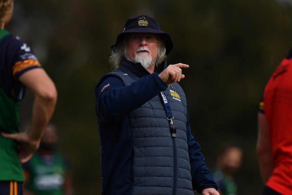 Forwards coach Laurie Fisher was part of the Brumbies' two Super Rugby titles and says their Test players must lead in the decider against the Queensland Reds. Photo: Getty Images